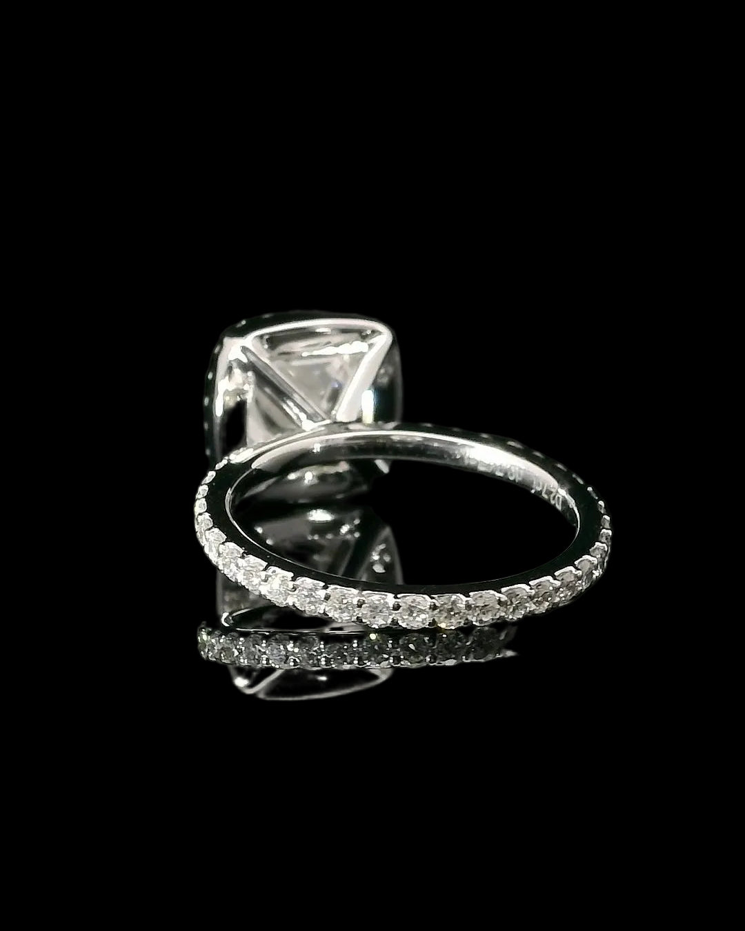 2.7CT Cushion- Halo And Pavé Band