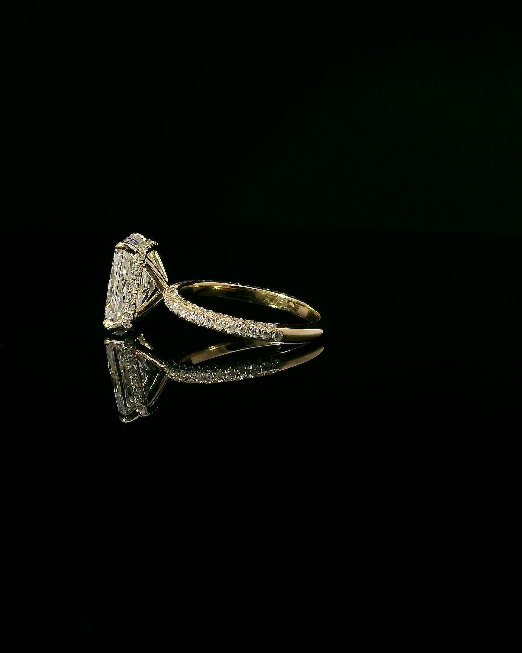 3.01CT Radiant - Triple Pave Band