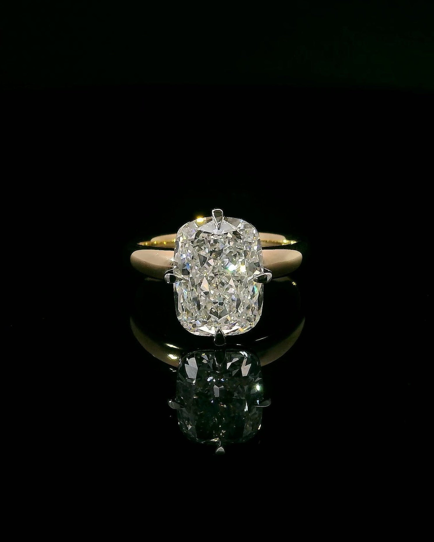 4.11CT Elongated Cushion - Compass Prongs