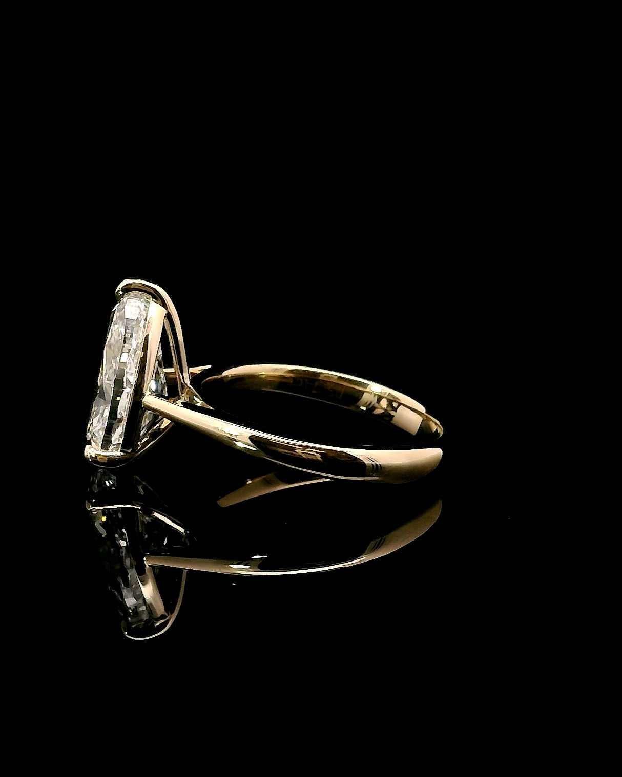3.74CT Pear With Cathederal Setting