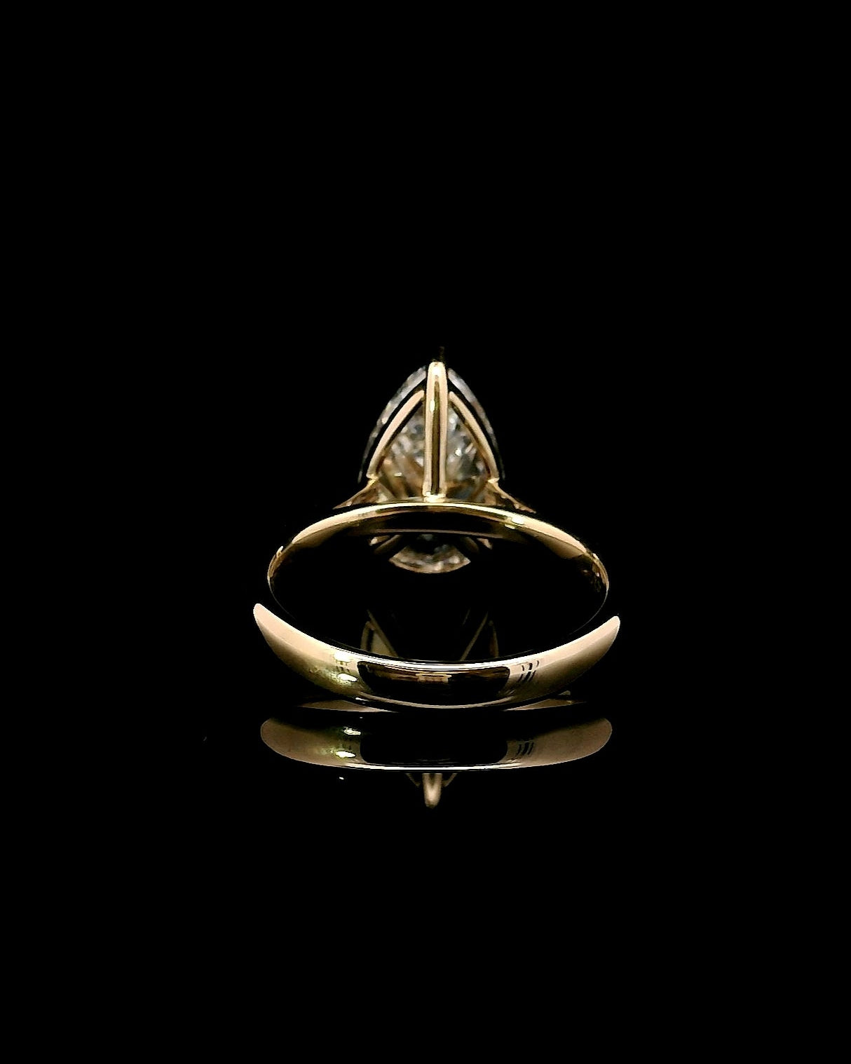 3.74CT Pear With Cathederal Setting