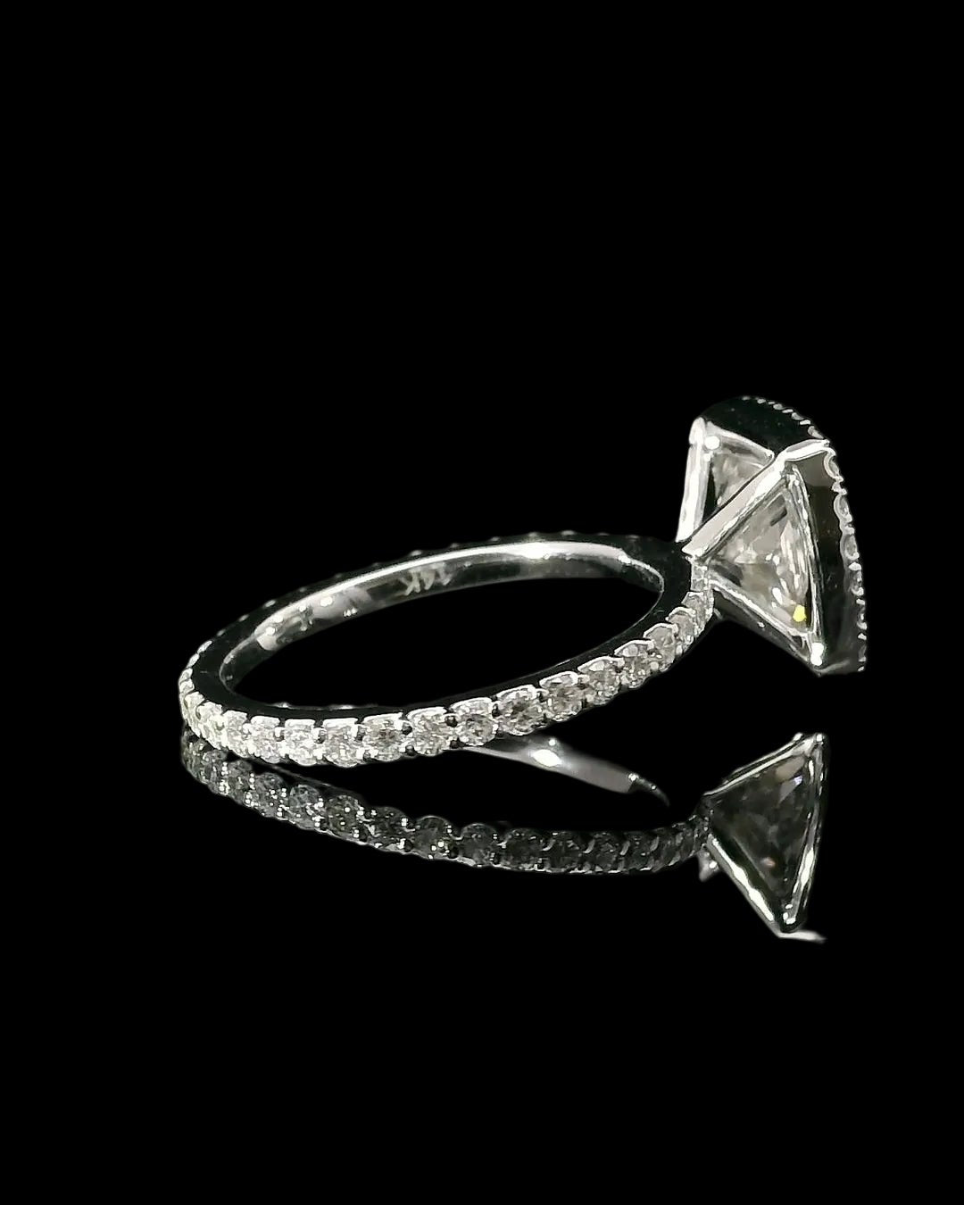 2.7CT Cushion- Halo And Pavé Band