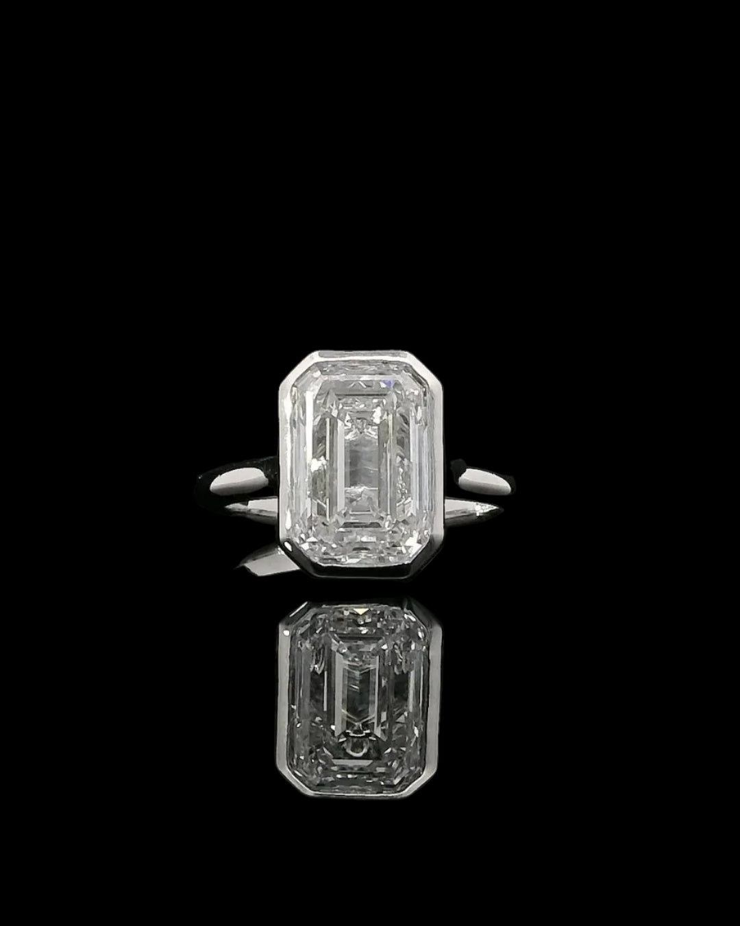 Emerald Bezel Solitaire