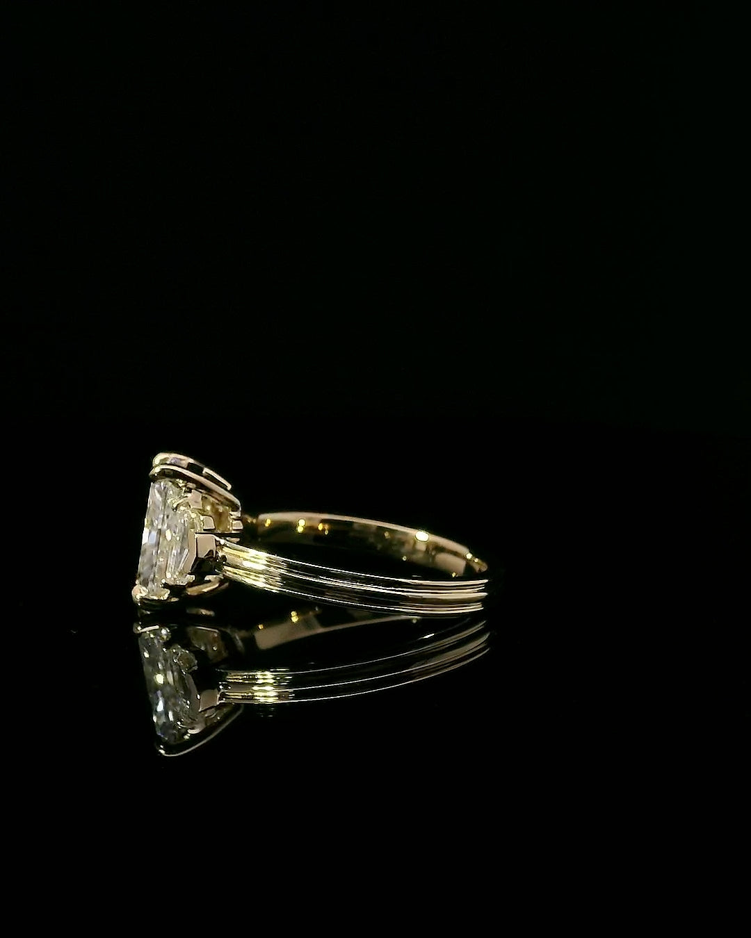 2.13CT Three Stone Radiant