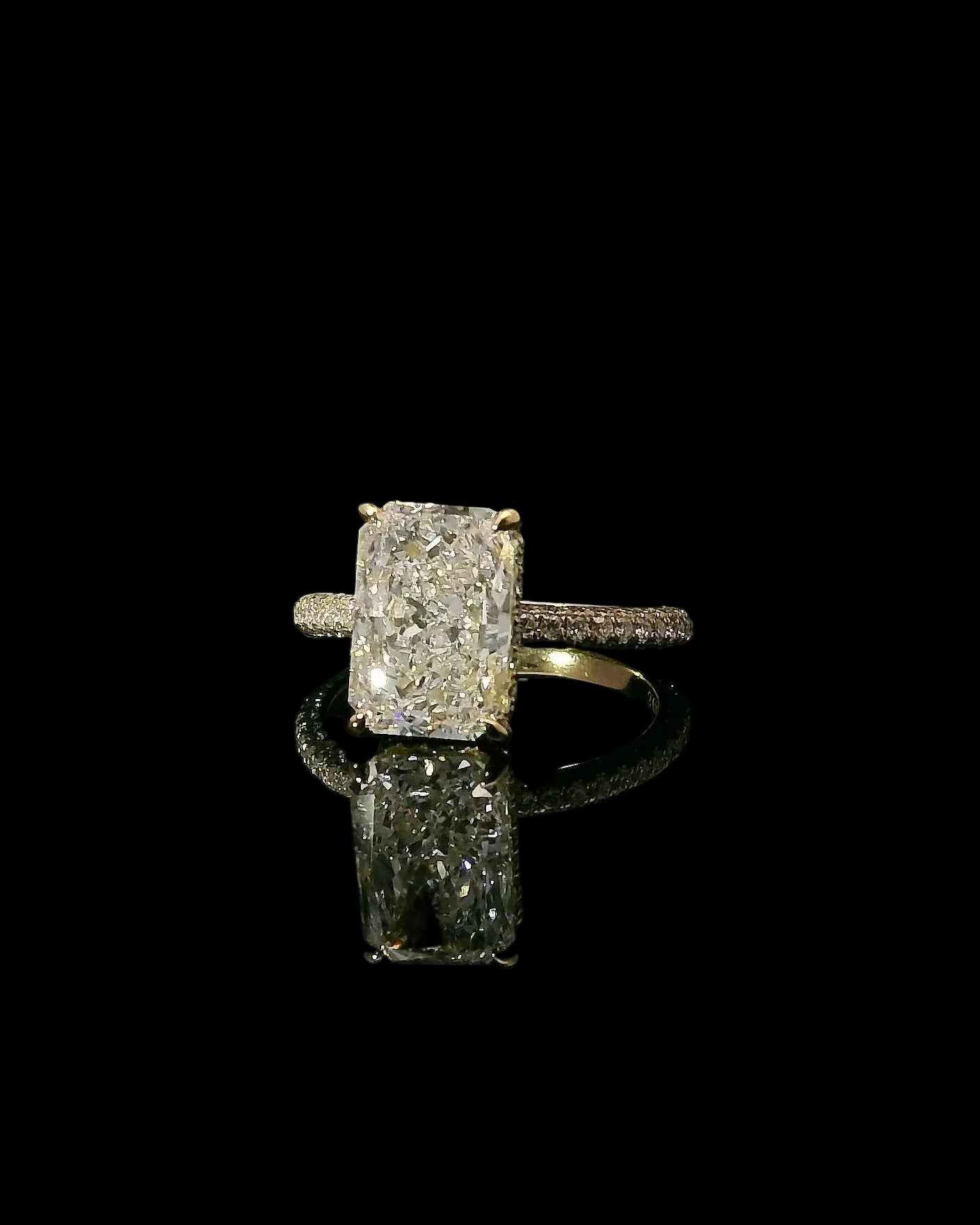 3.01CT Radiant - Triple Pave Band