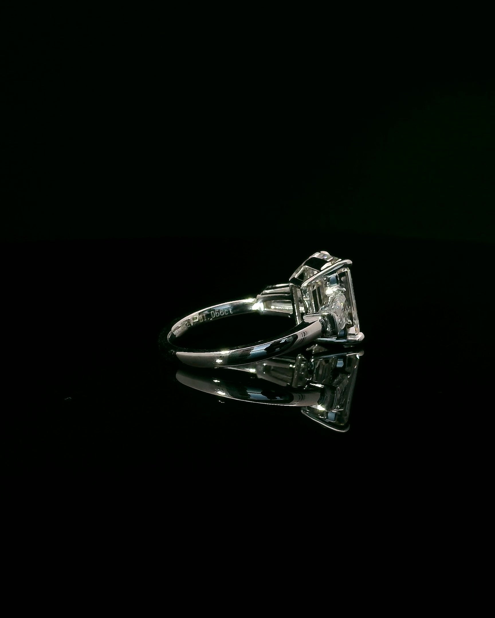3.63CT Three Stone Emerald