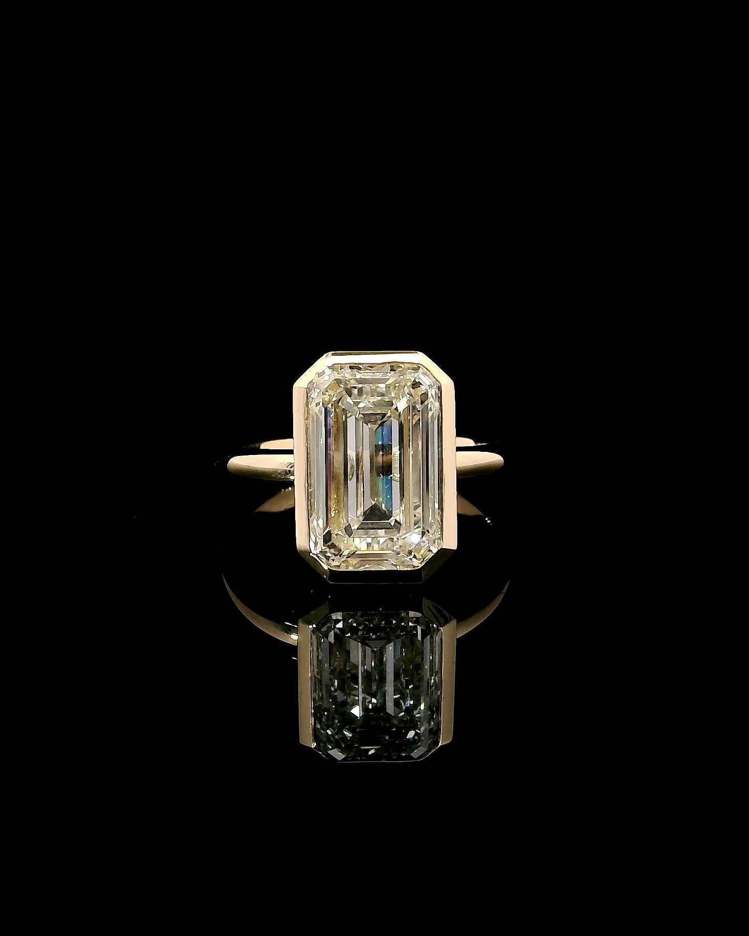 4.21 Emerald Bezel Solitaire