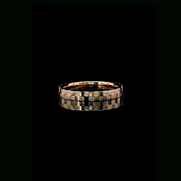 BAGUE À CARREAUX